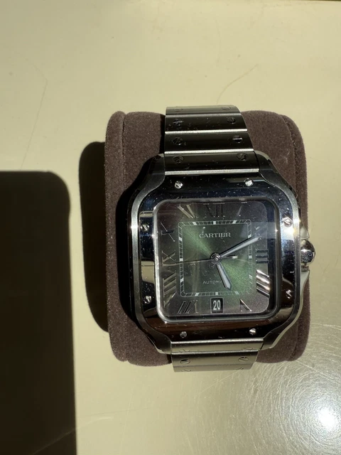 Cartier Santos – WSSA0062 – Grande taille – Cadran vert – Coffret et papiers