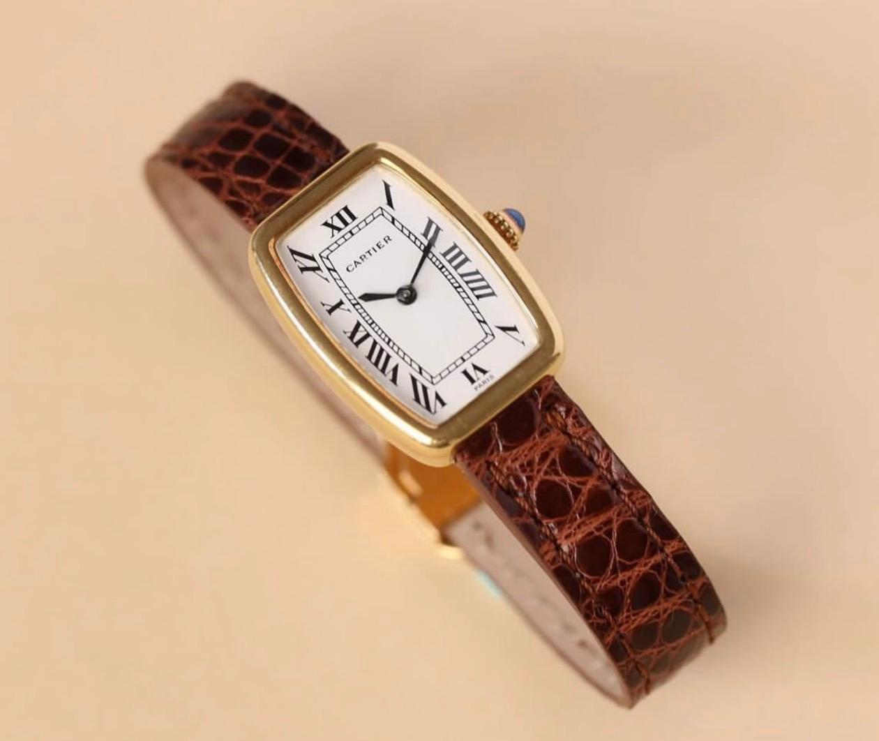 Montre Cartier Fabergé 67082 en or massif 18 carats